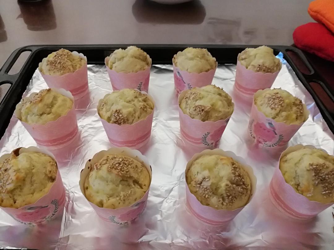 少女心的香蕉蔓越莓玛芬
