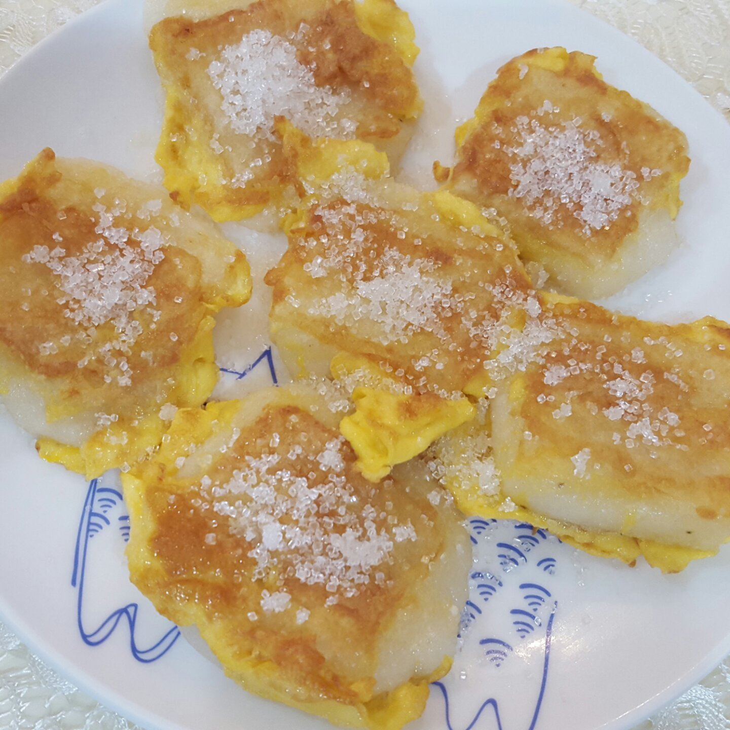 言韵做的鸡蛋糍粑