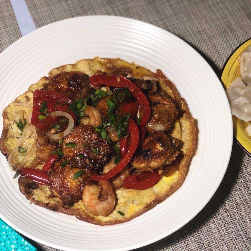 铁板海鲜日本豆腐 Seafood with Japanese Dofu