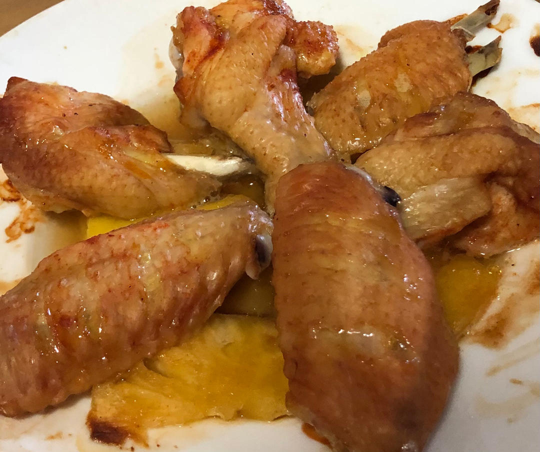 奥尔良风味烤菠萝鸡翅