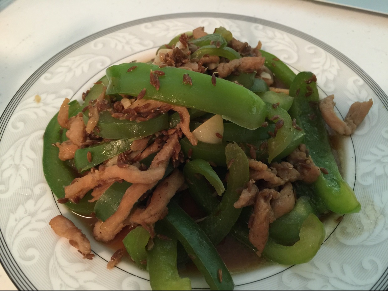 孜然青椒炒肉