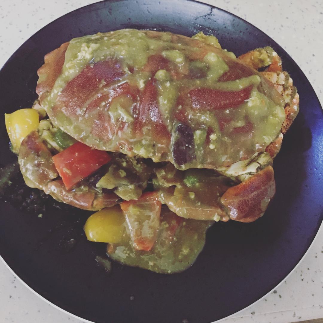咖喱炒英国黄金面包蟹【主食-海鲜-面包蟹】
