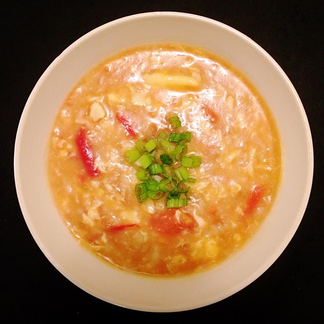 西红柿鸡蛋疙瘩汤