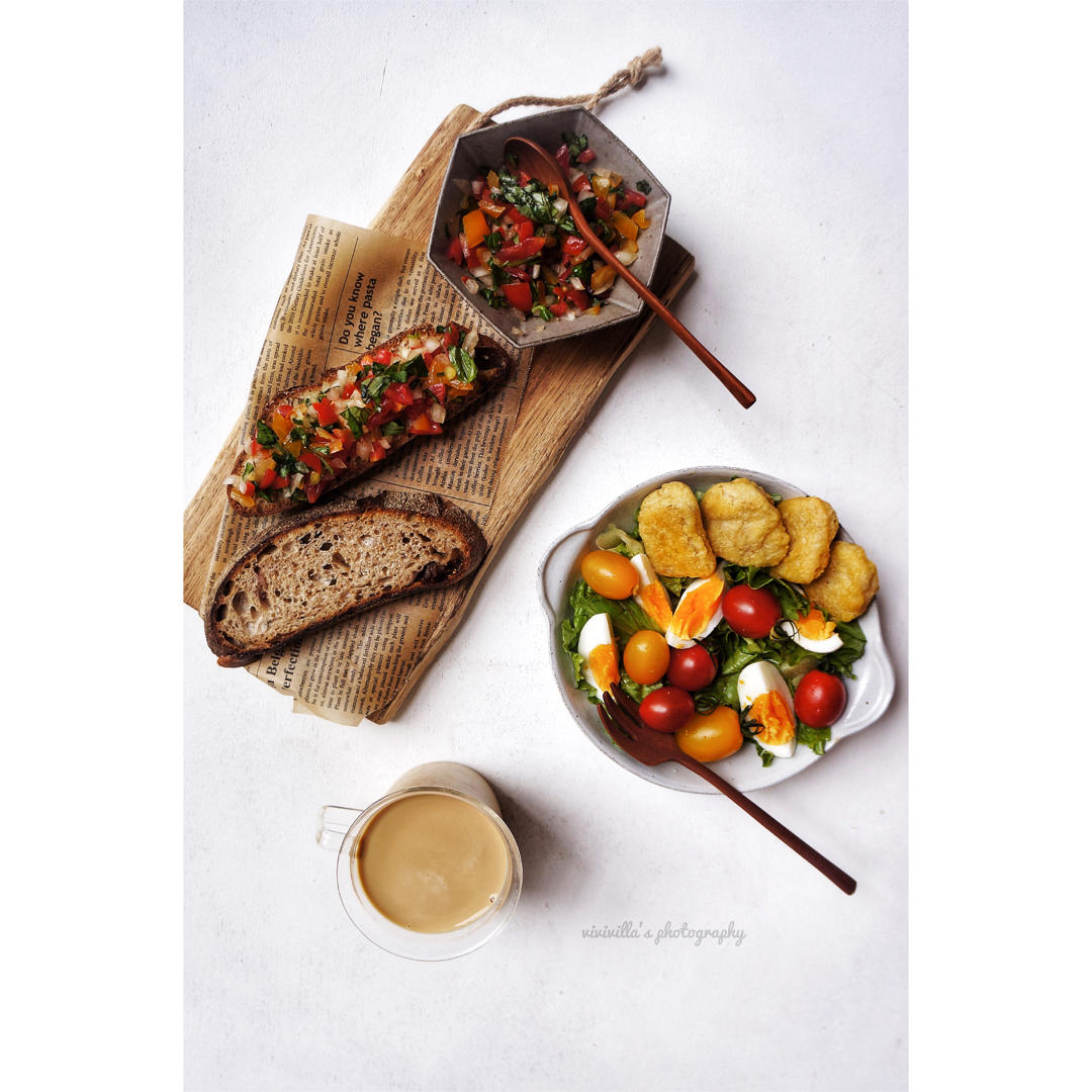 番茄香草面包塔