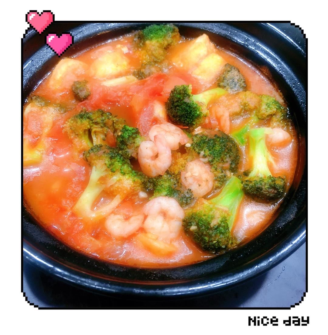 虾仁玉子豆腐煲