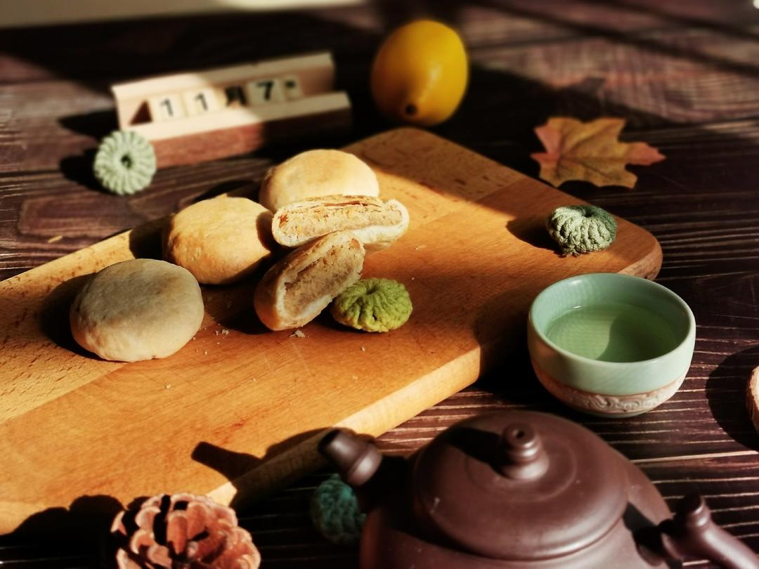 又香又酥的板栗肉松饼，吃一口就放不下啦！