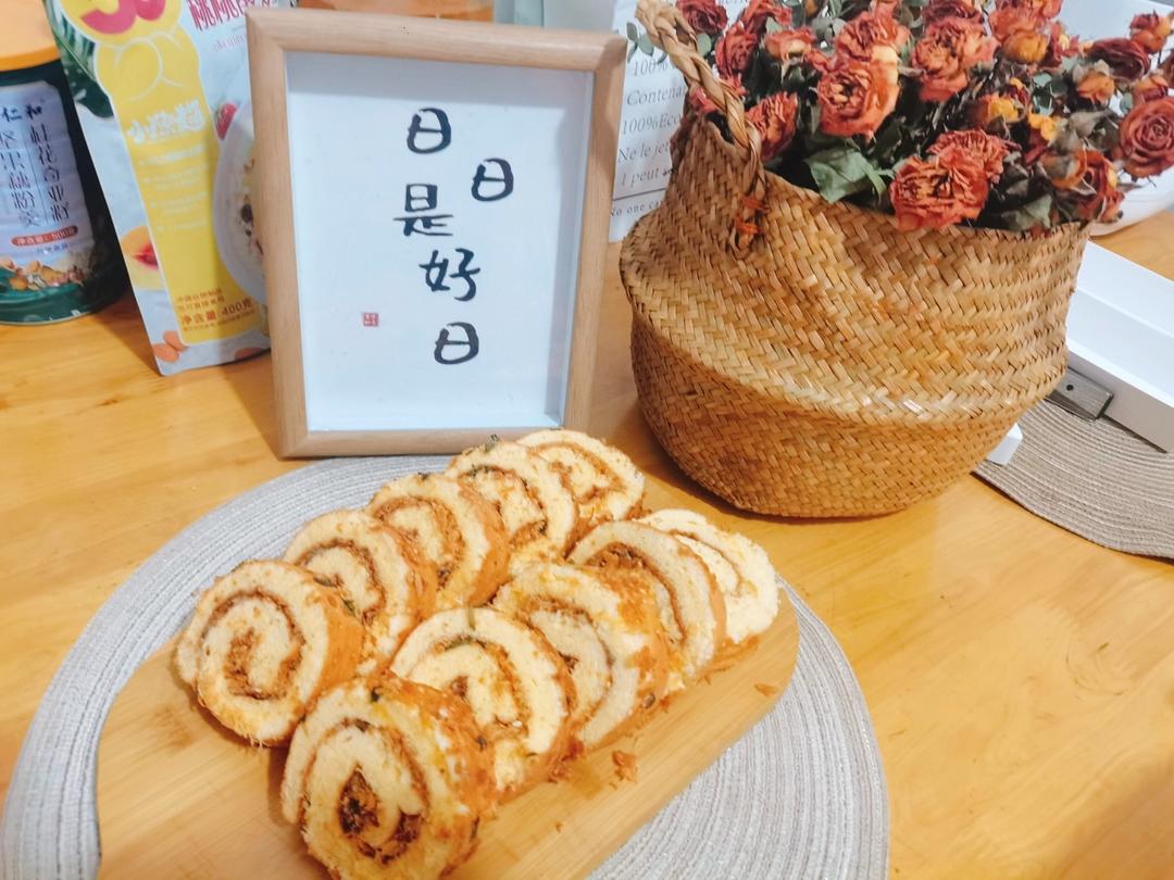 香葱海苔肉松芝麻蛋糕卷