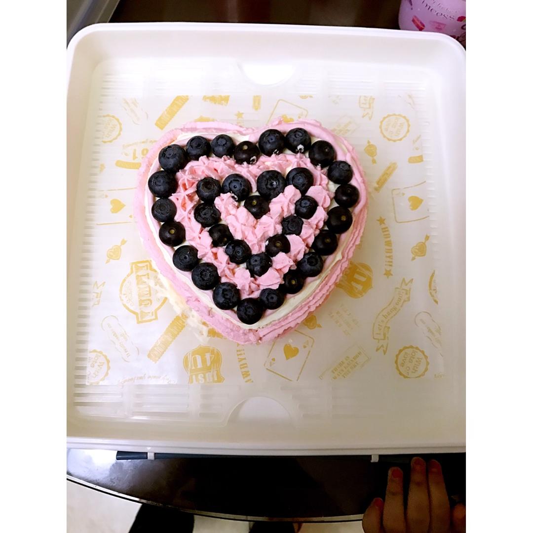 紫色玫瑰渐变裱花蛋糕