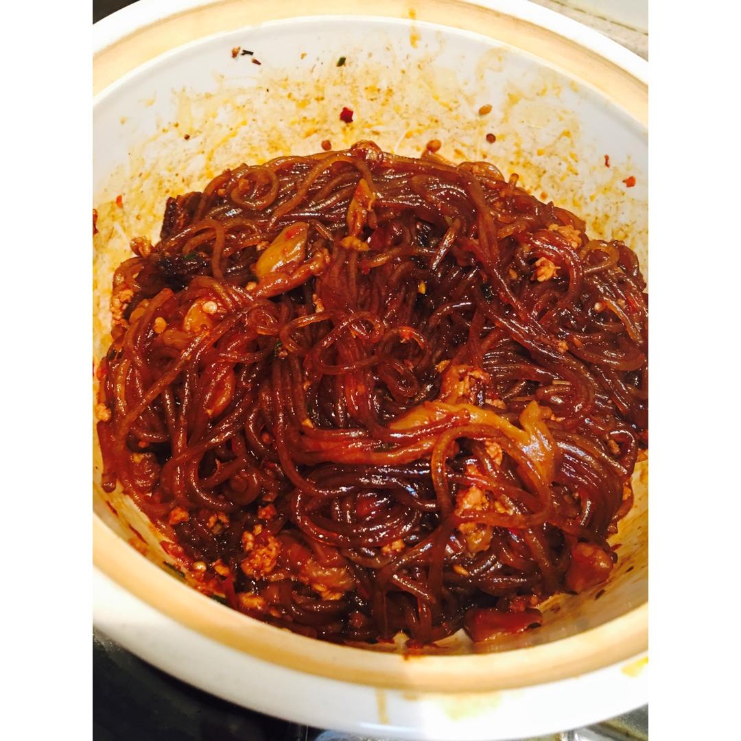 肉末茄子粉丝煲