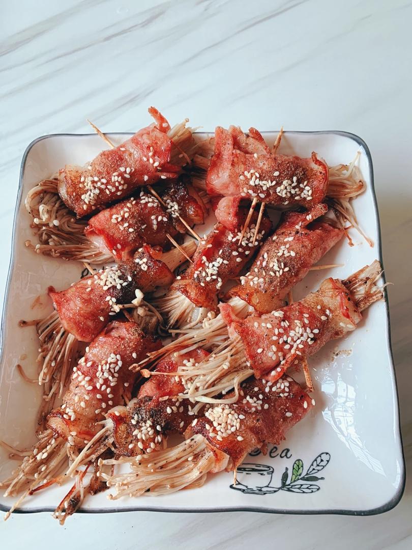 烤培根卷金针菇