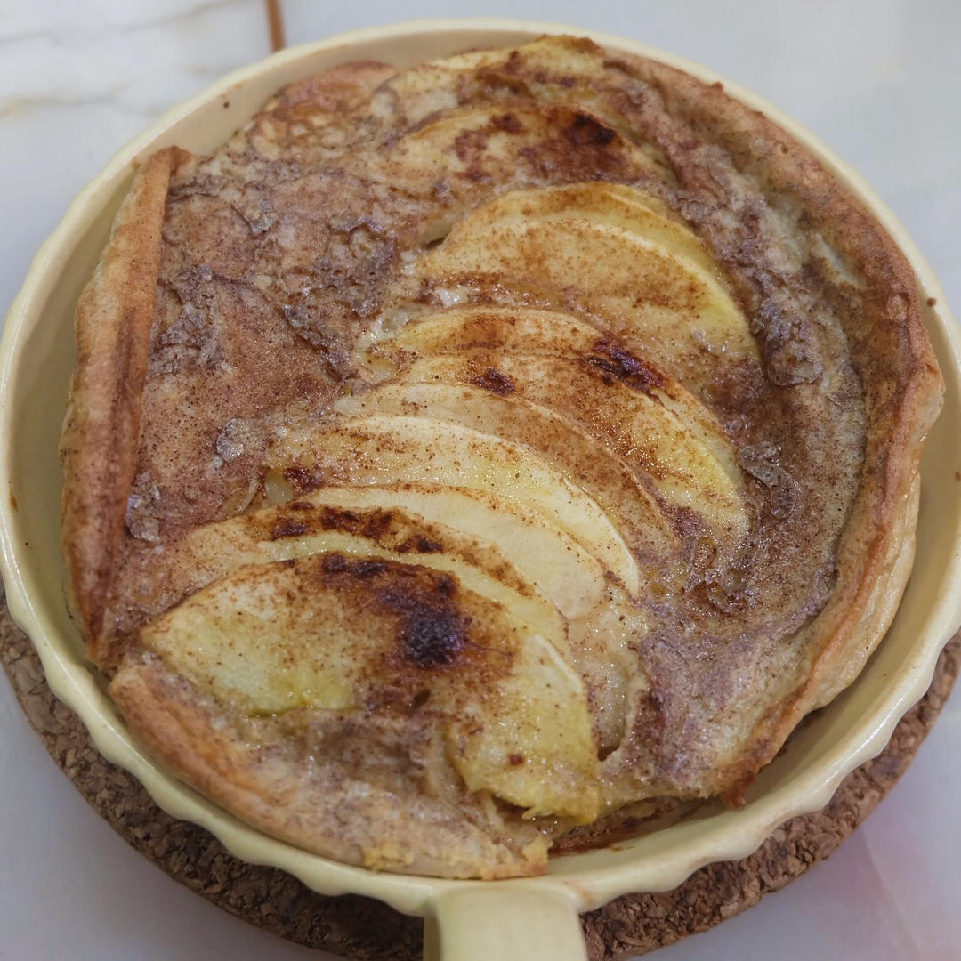 低卡肉桂苹果荷兰松饼🥞网红brunch