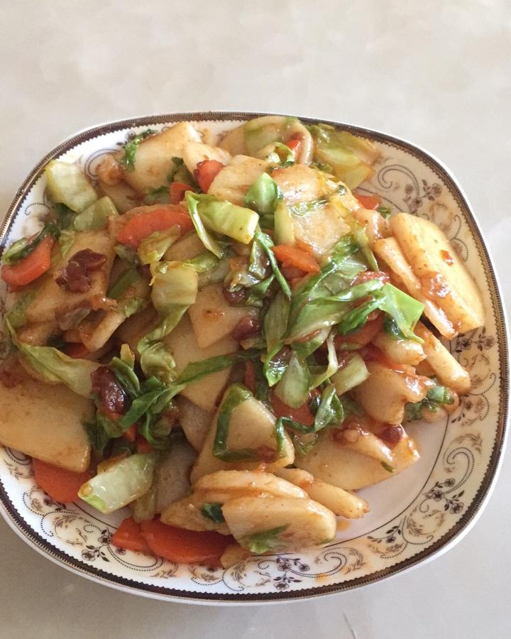 中村一朵村花做的炒年糕