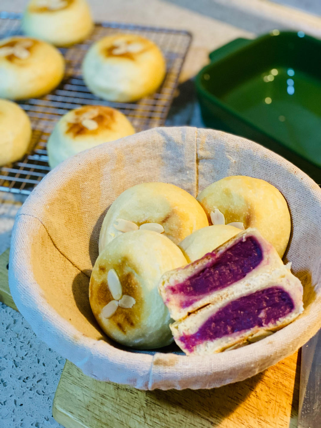 日式紫薯芋泥面包