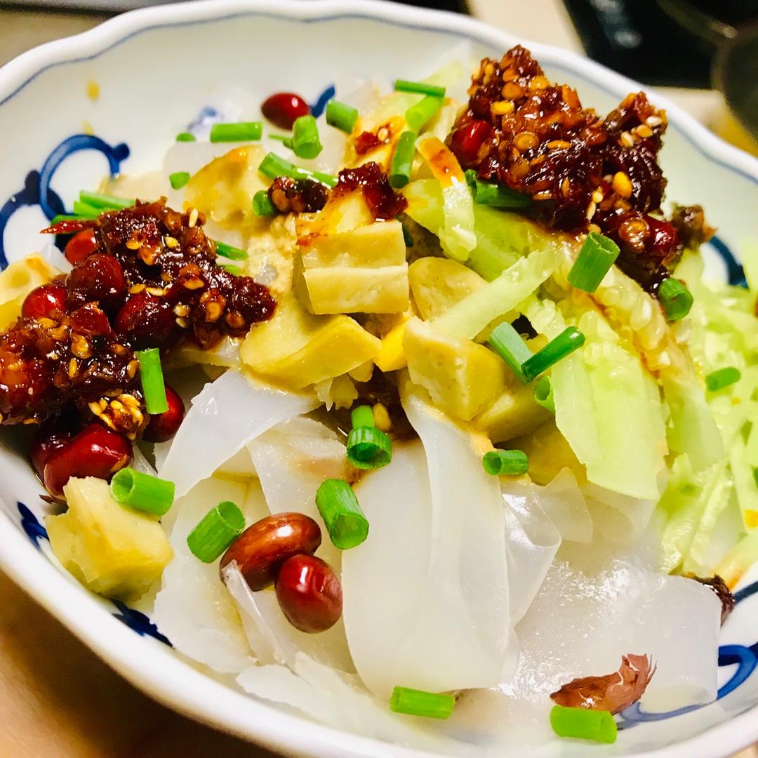 自制凉皮，面筋