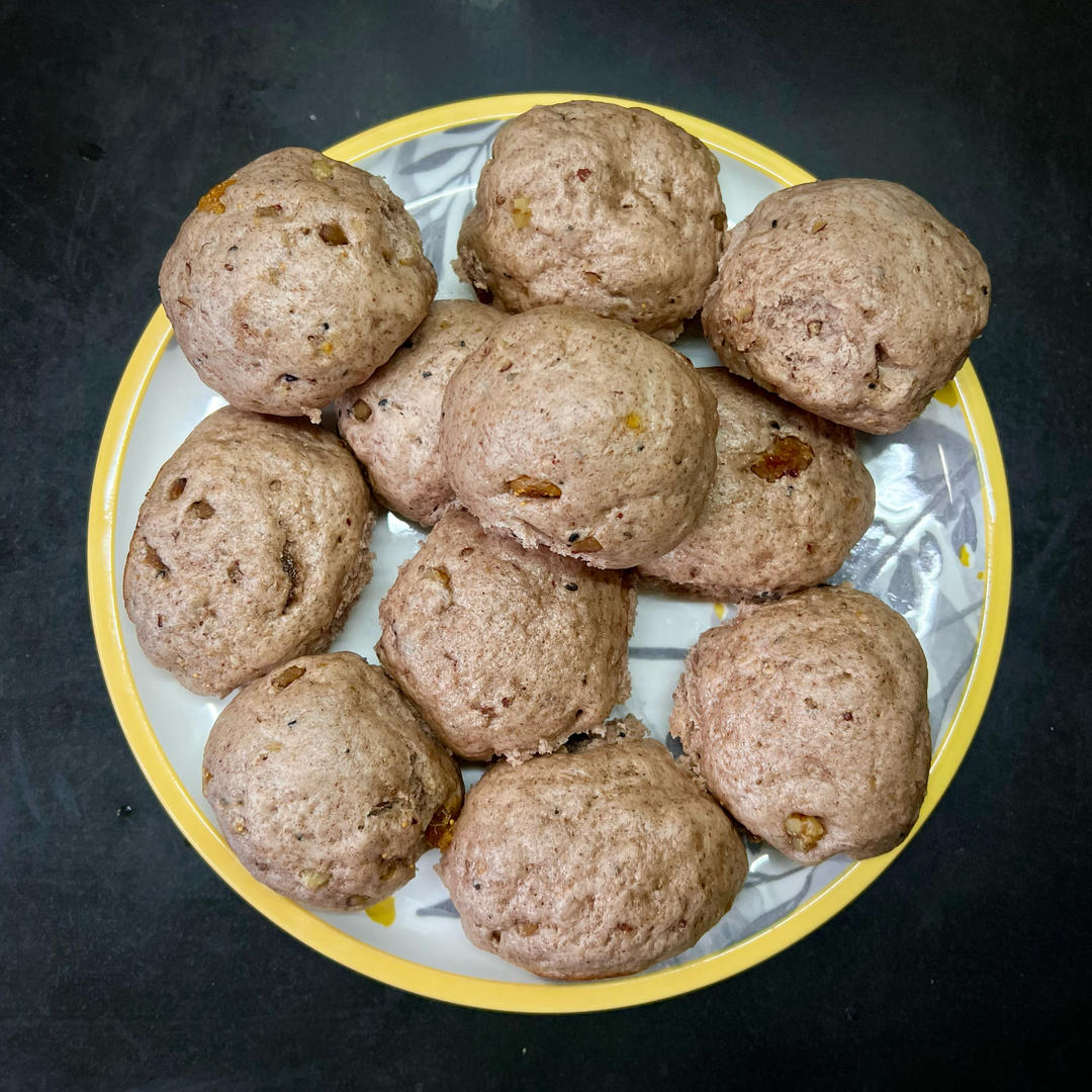 黑麦坚果杂粮馒头