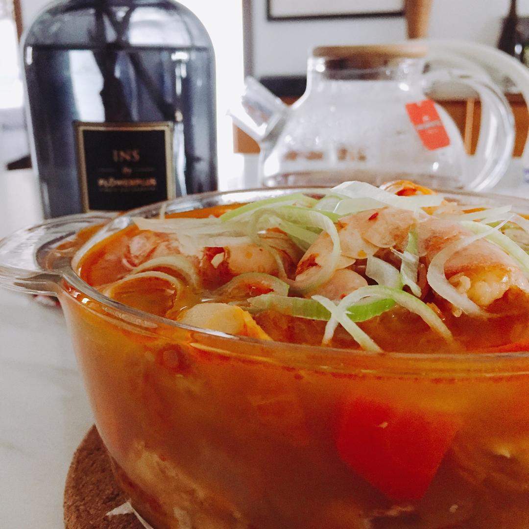 鲜虾豆腐汤
