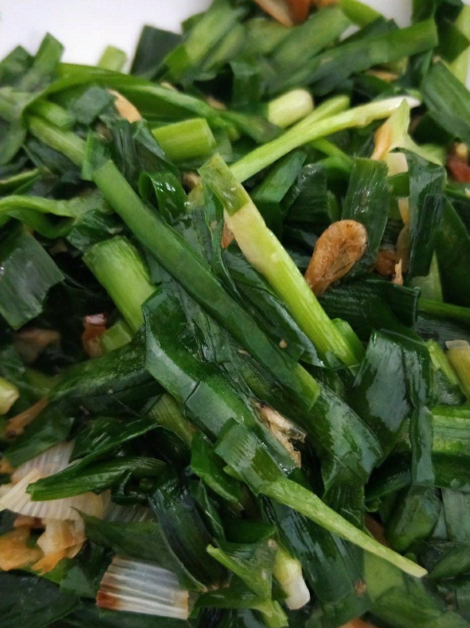 家常菜～韭菜炒虾皮