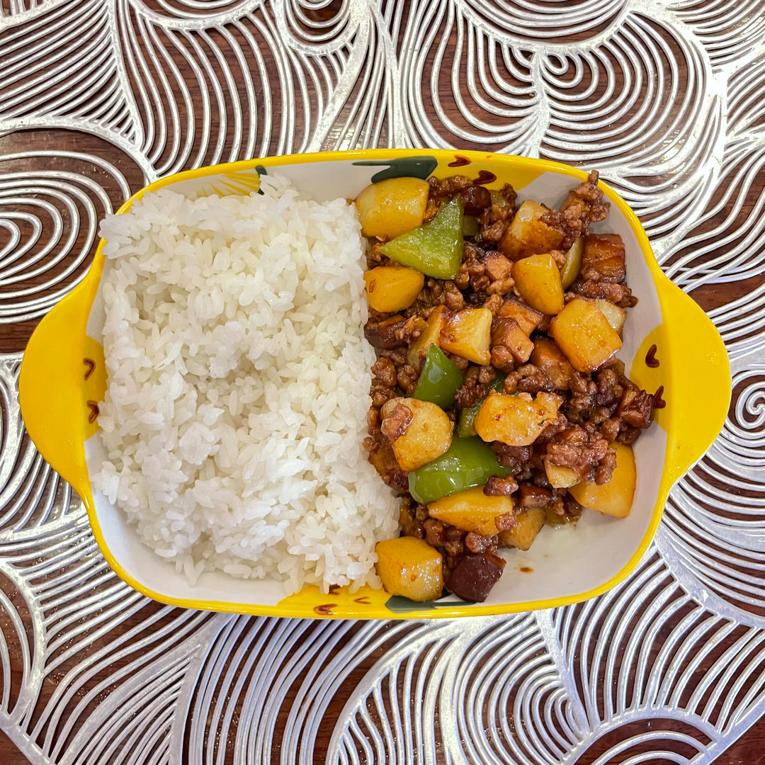 ㊙️香菇土豆肉沫拌饭❗️比外卖还好吃