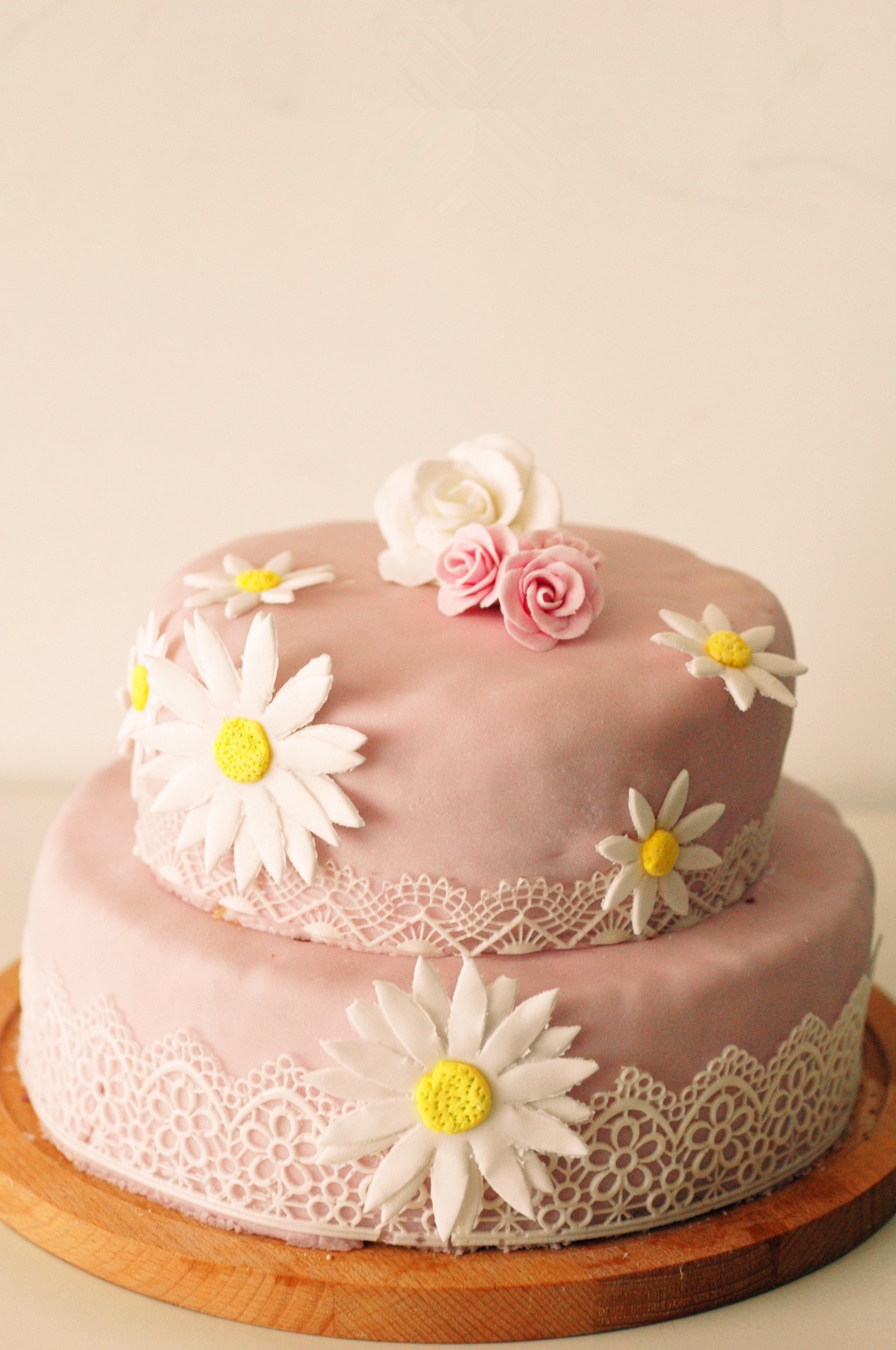 佟西西做的双层翻糖蛋糕