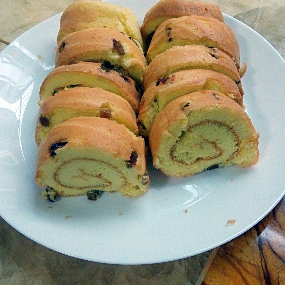 葡萄干蛋糕卷