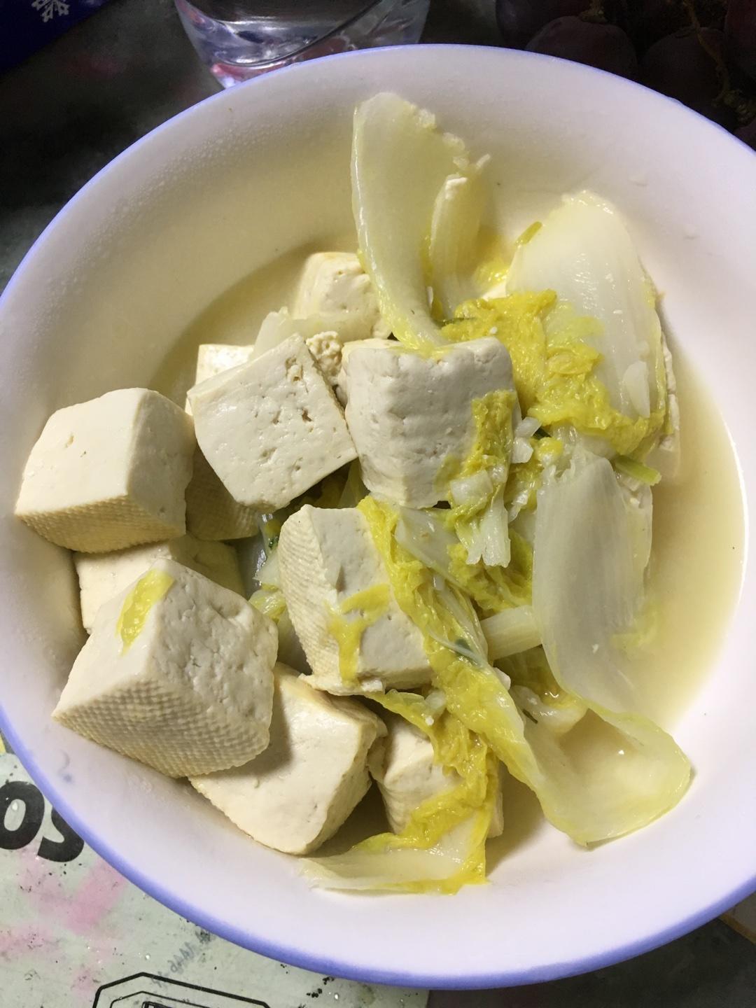 娃娃菜炖豆腐的做法