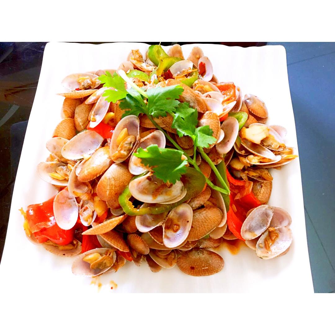 稀饭麻麻做的蒜香炒花甲