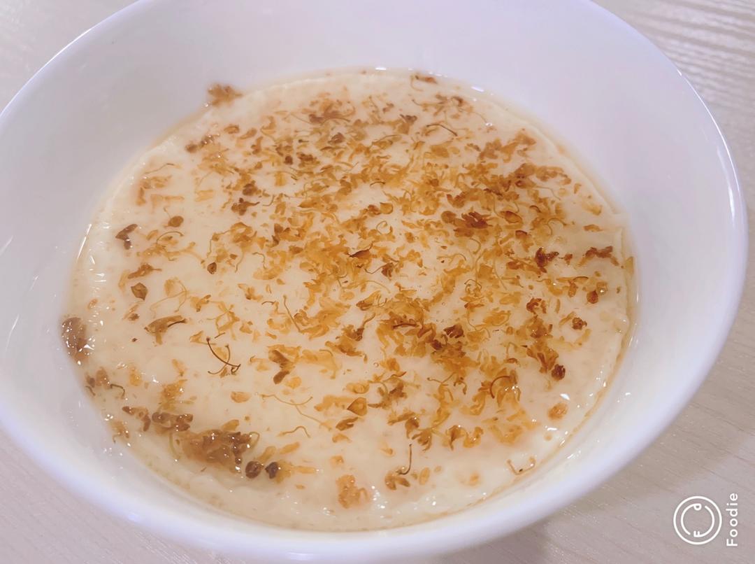最快手的甜品‖糖桂花杏仁炖奶，好吃还养颜