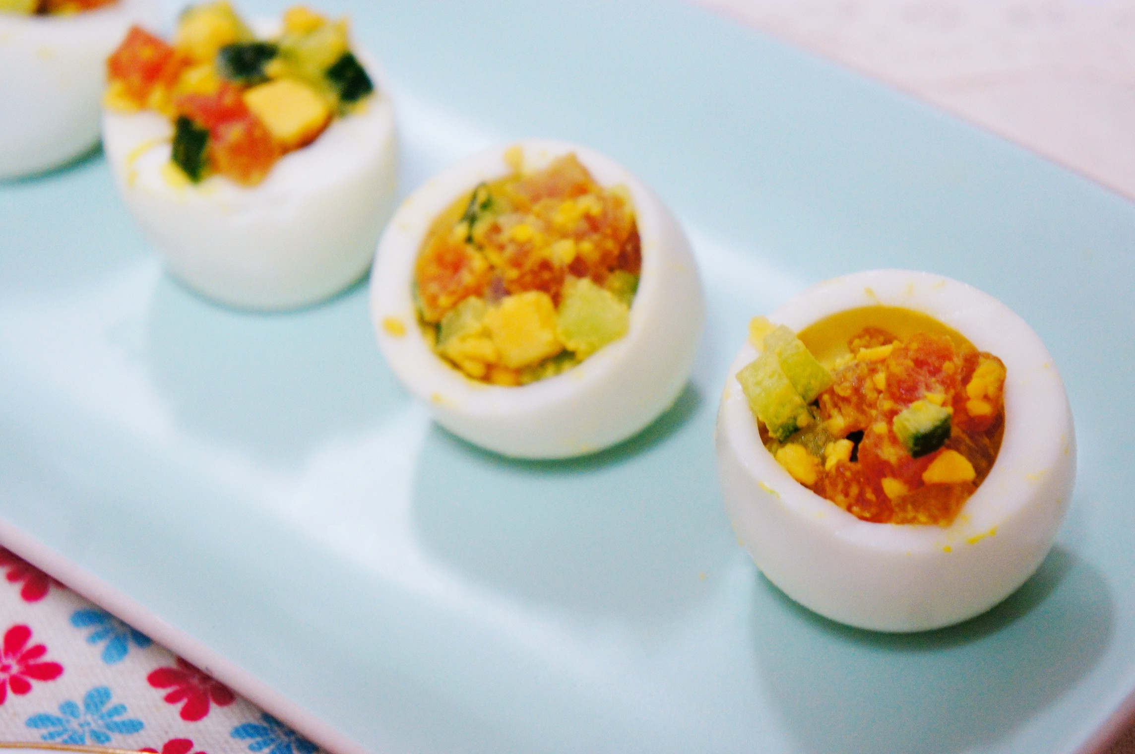 蔬菜金枪鱼镶蛋盅