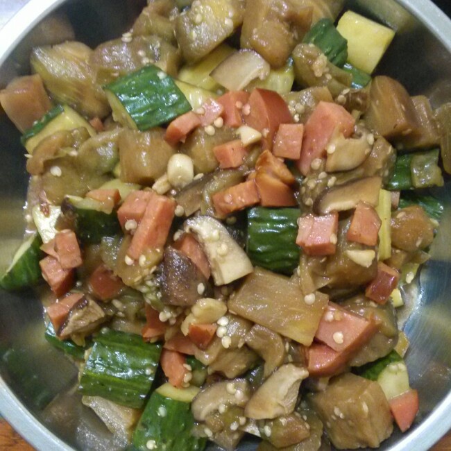 茄子炒黄瓜