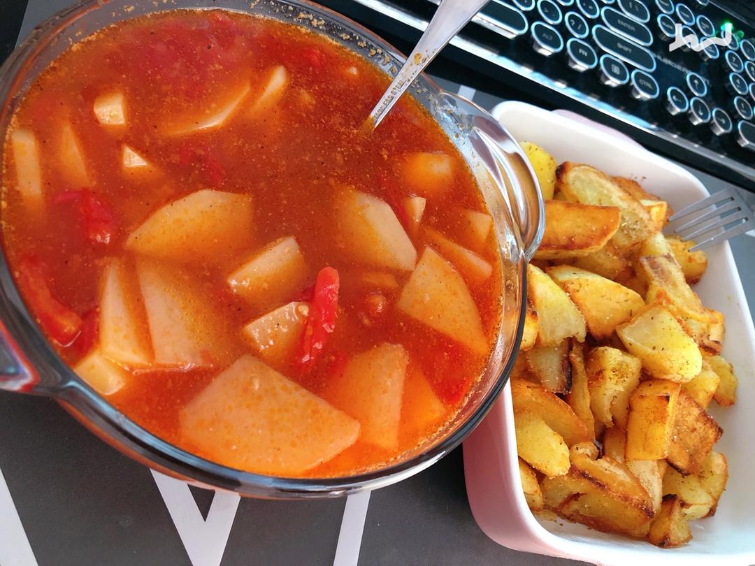 超级浓超好喝的番茄土豆汤
