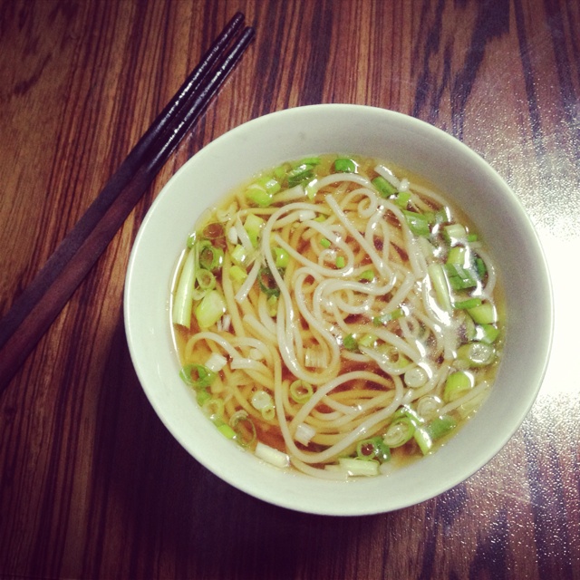 小葱麻油酱油面