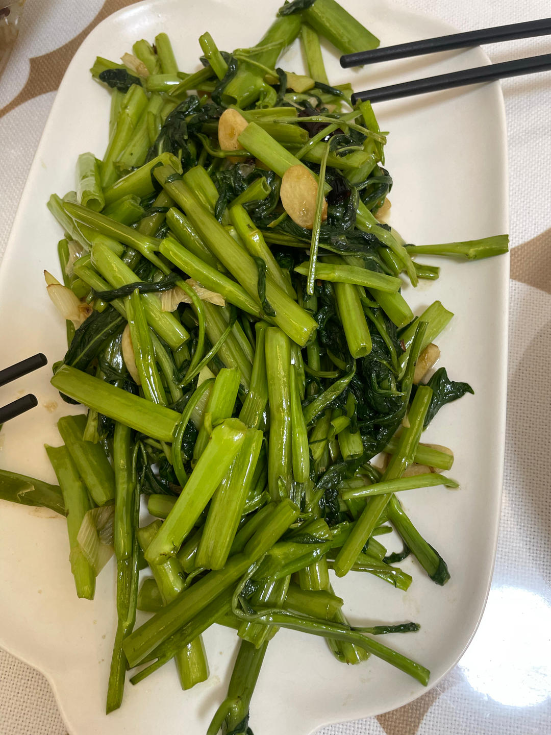 炝炒空心菜（不黑的秘密）