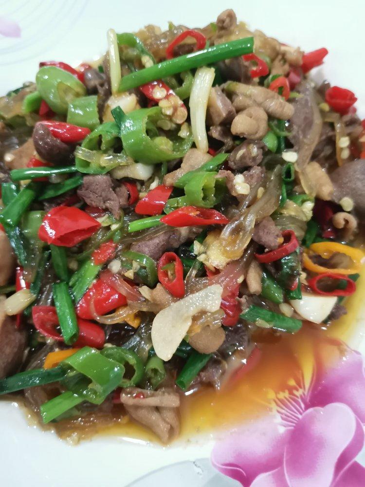 酸辣椒炒鸭杂