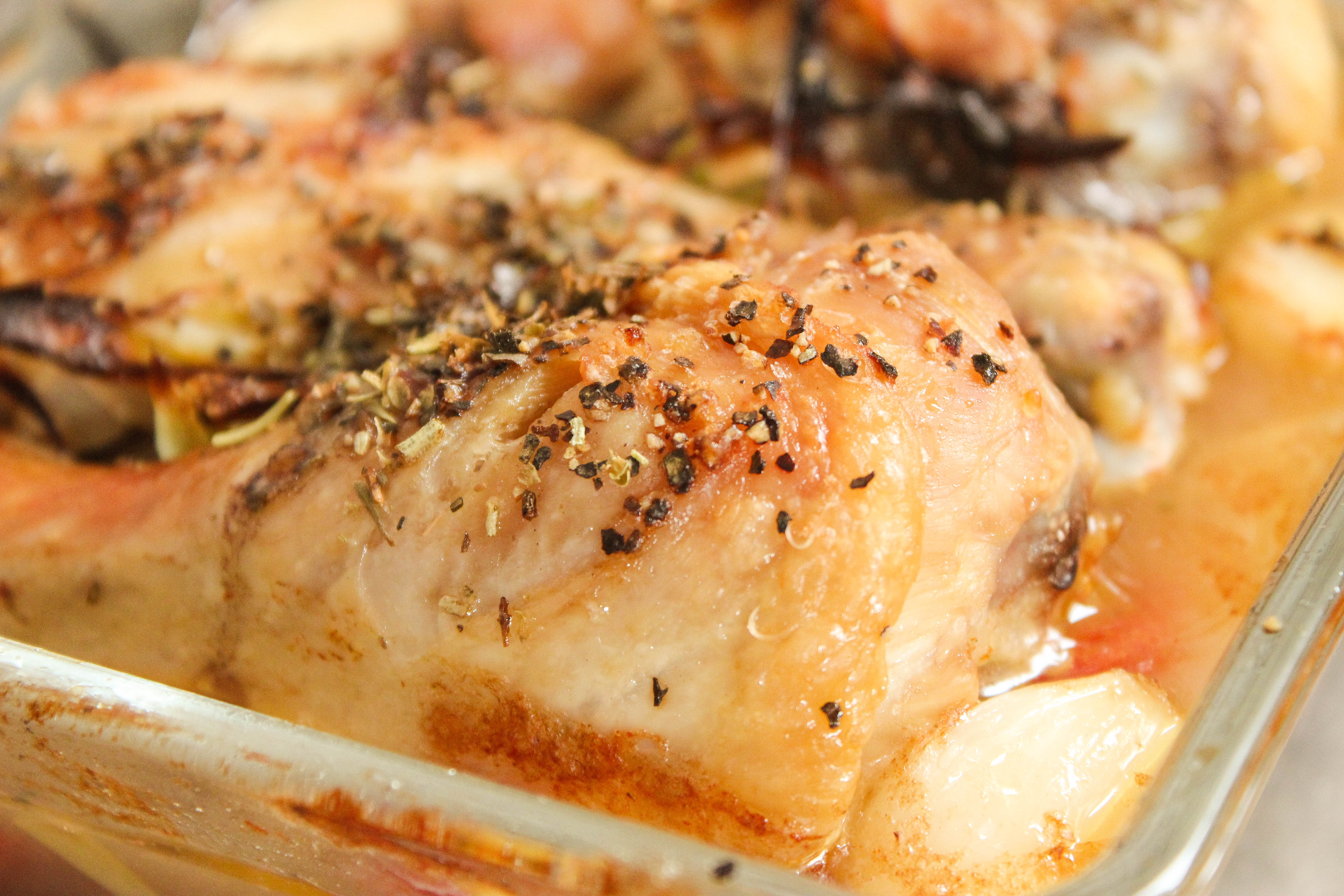 香蒜蕃茄烤鸡腿