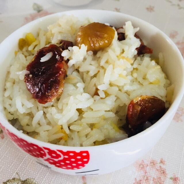 腊肠红薯焖饭（电饭锅快手版）