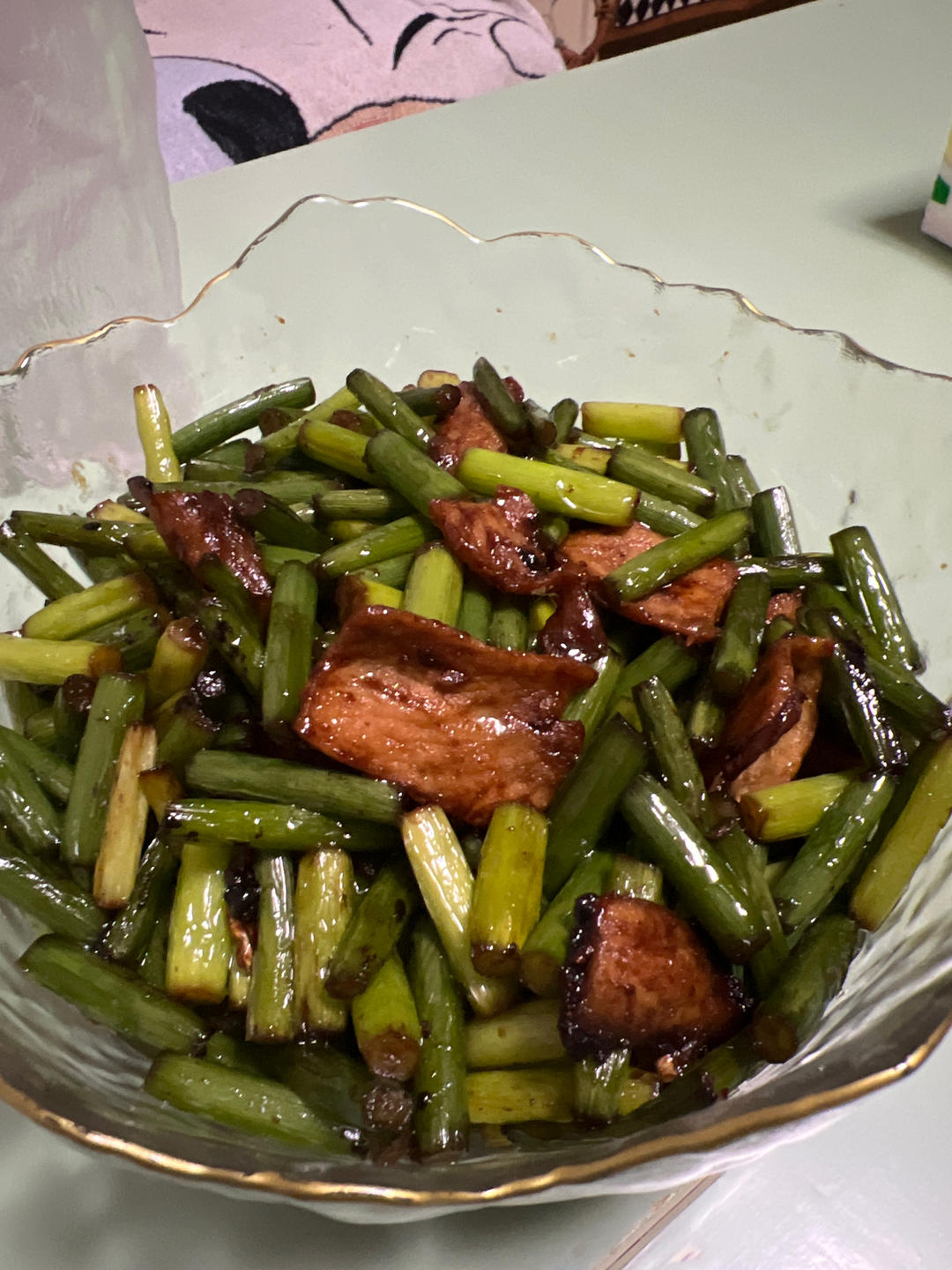 肉永远不够吃的蒜毫炒肉