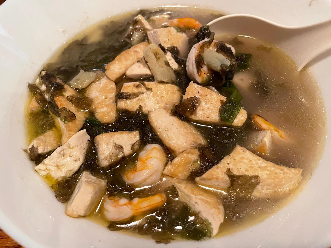 孩子增高汤 | 虾仁豆腐裙带菜汤