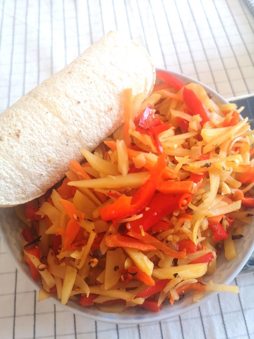 缤纷土豆丝卷饼（内附饼皮超详细做法，口感绝不会让你失望，成功率超高～）