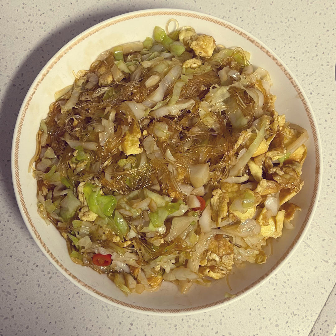 粉丝炒包菜