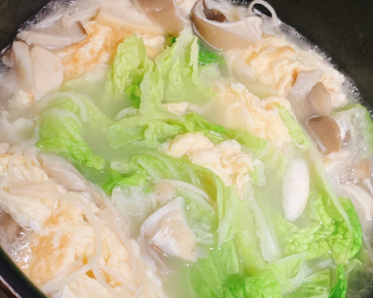鲜美杂菇白菜汤的做法