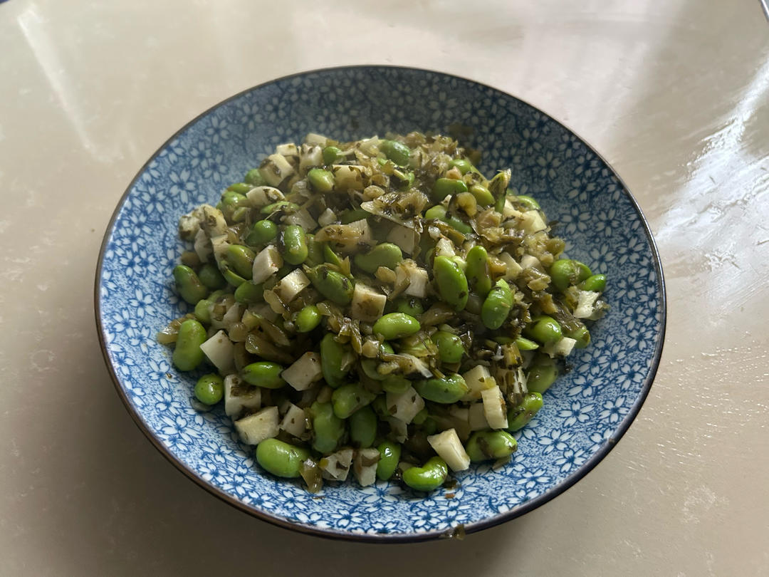 雪菜茭白炒毛豆