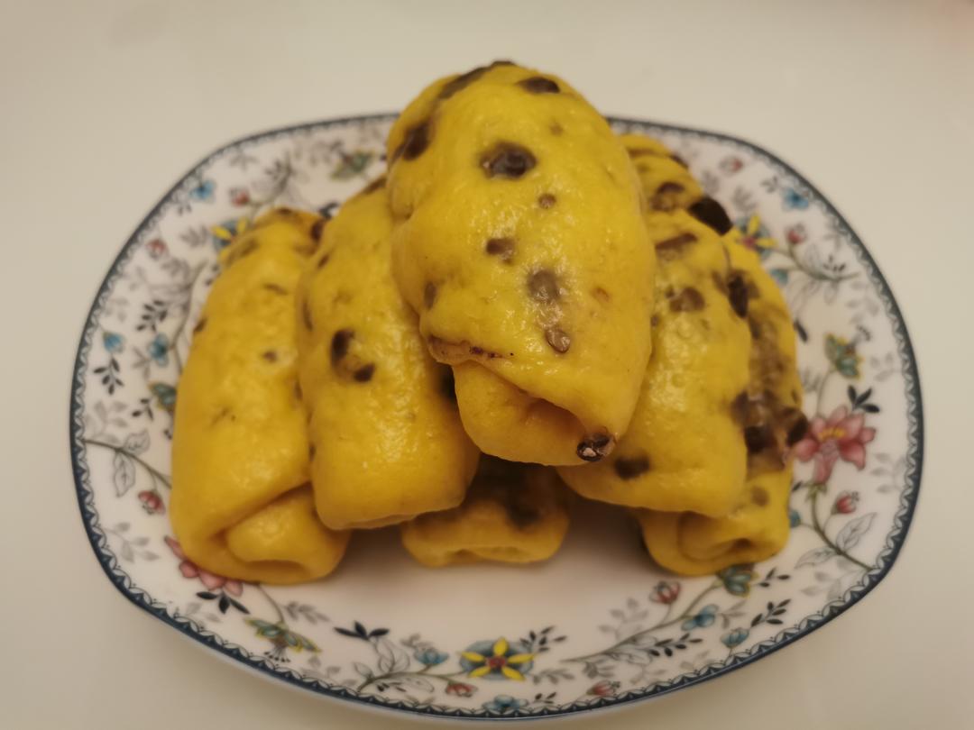 美味南瓜红豆卷，好看又好吃
