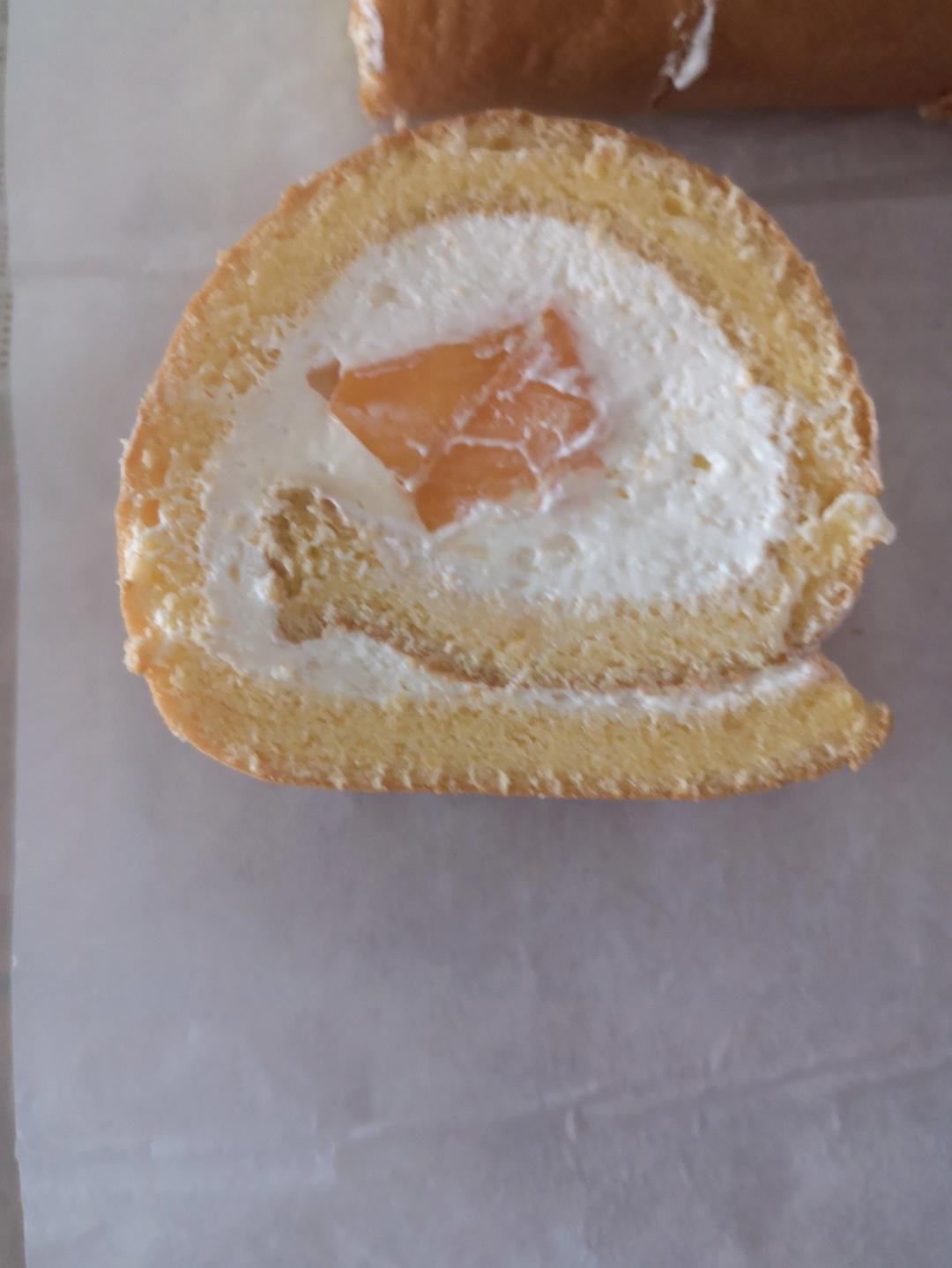 芒果蛋糕卷（详细的小四卷制作视频）