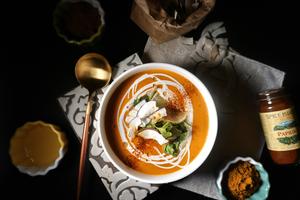 咖喱椰奶红薯浓汤🍠是你没吃过的地瓜料理的做法 步骤13