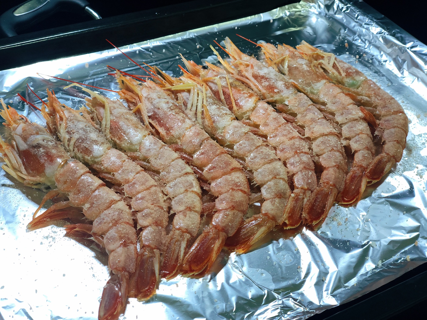 海盐烤阿根廷红虾的做法