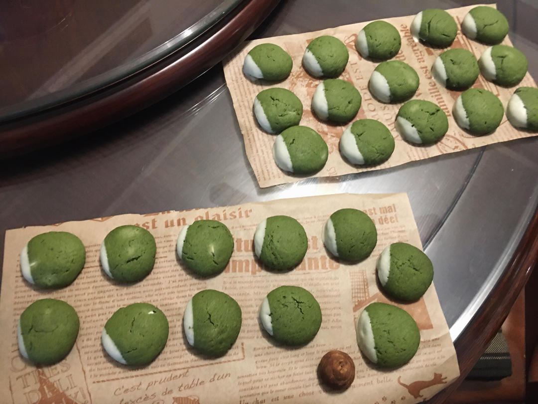 抹茶白巧克力软曲奇