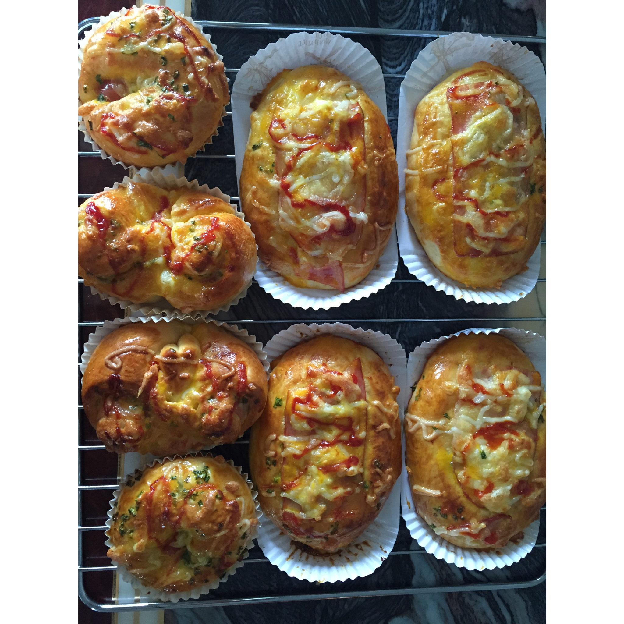 火腿肠早餐面包（一次发酵法）