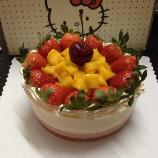 彩虹冻芝士蛋糕