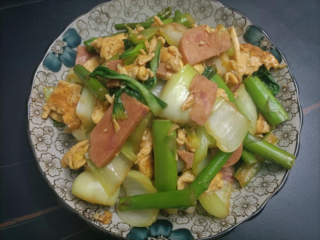 这么操作，油菜炒鸡蛋超好吃