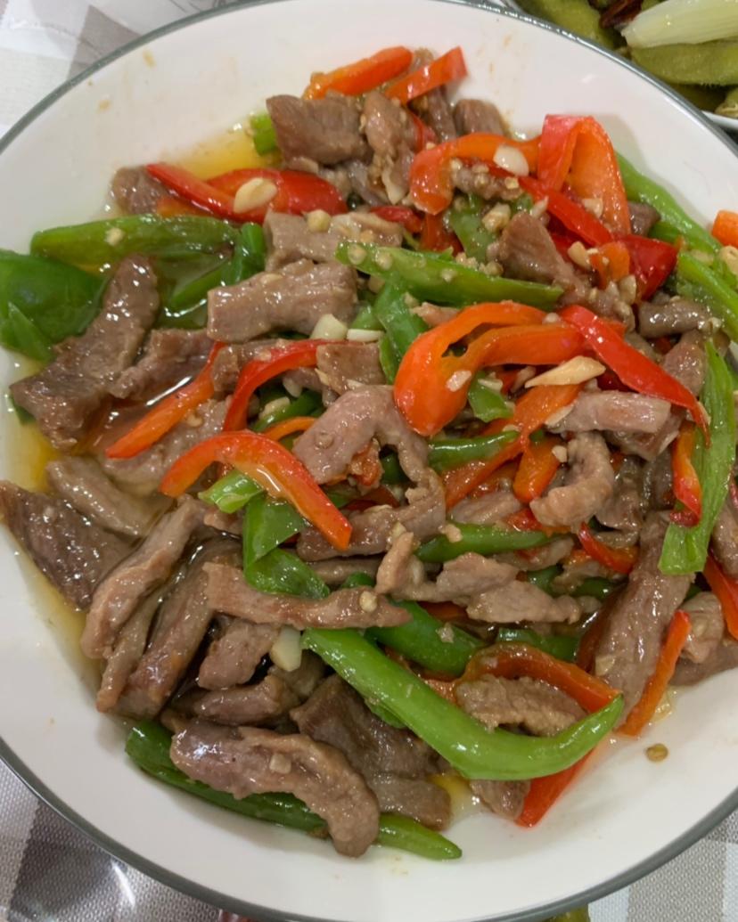 杭椒炒牛柳